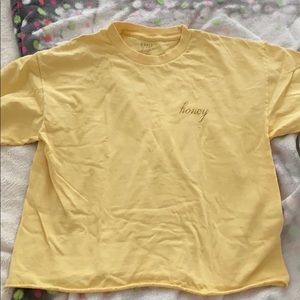 Brandy Melville yellow tee shirt